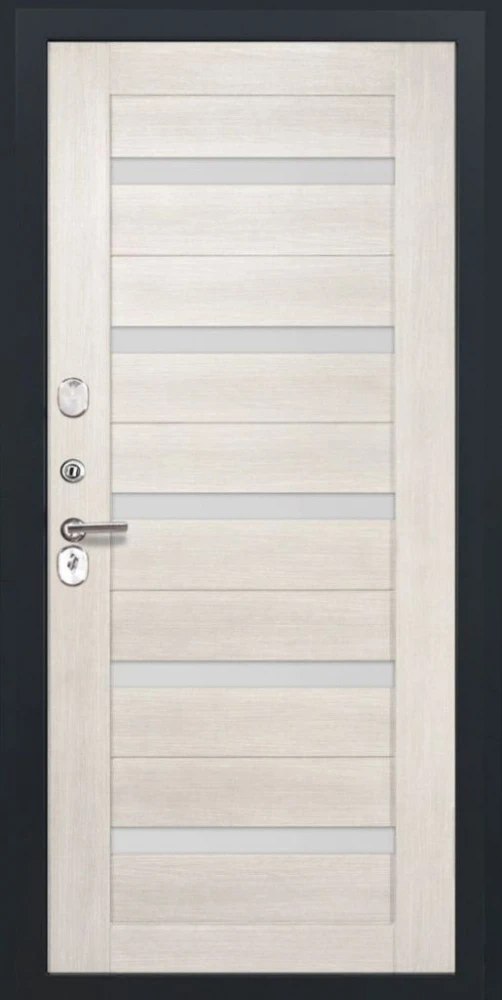 Входная дверь ДвериПРО Квадро СБ-1 (ст. белое, 16мм, Беленый дуб) DPRO226382 внутренняя сторона